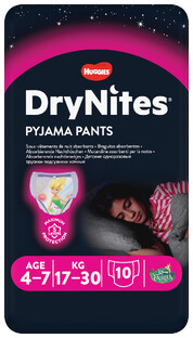 Huggies DryNites Girls Maat M (17-30kg) 10ST