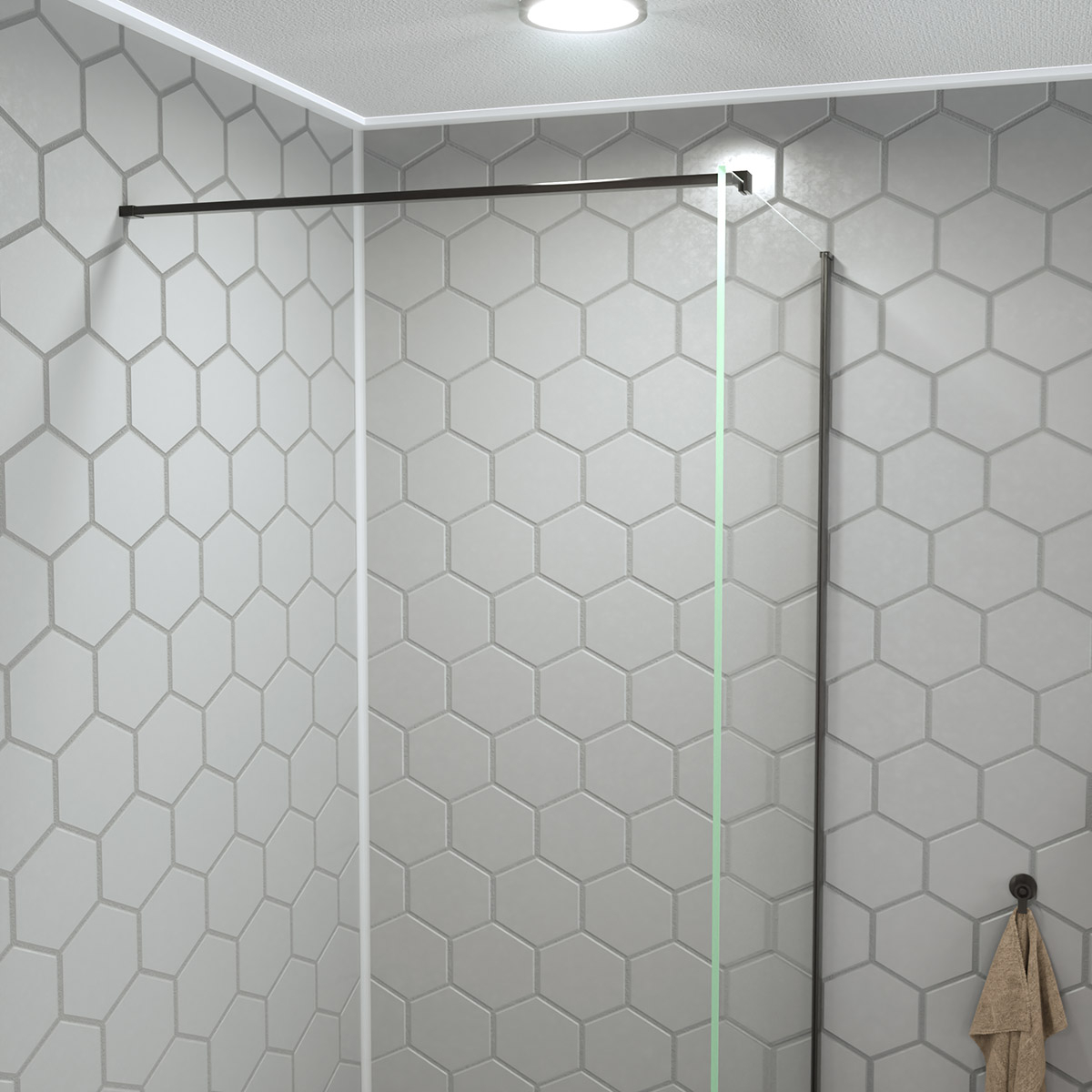 Saniclear Redro Iron douchewand 80cm anti-kalk 8mm verouderd ijzer - gunmetal