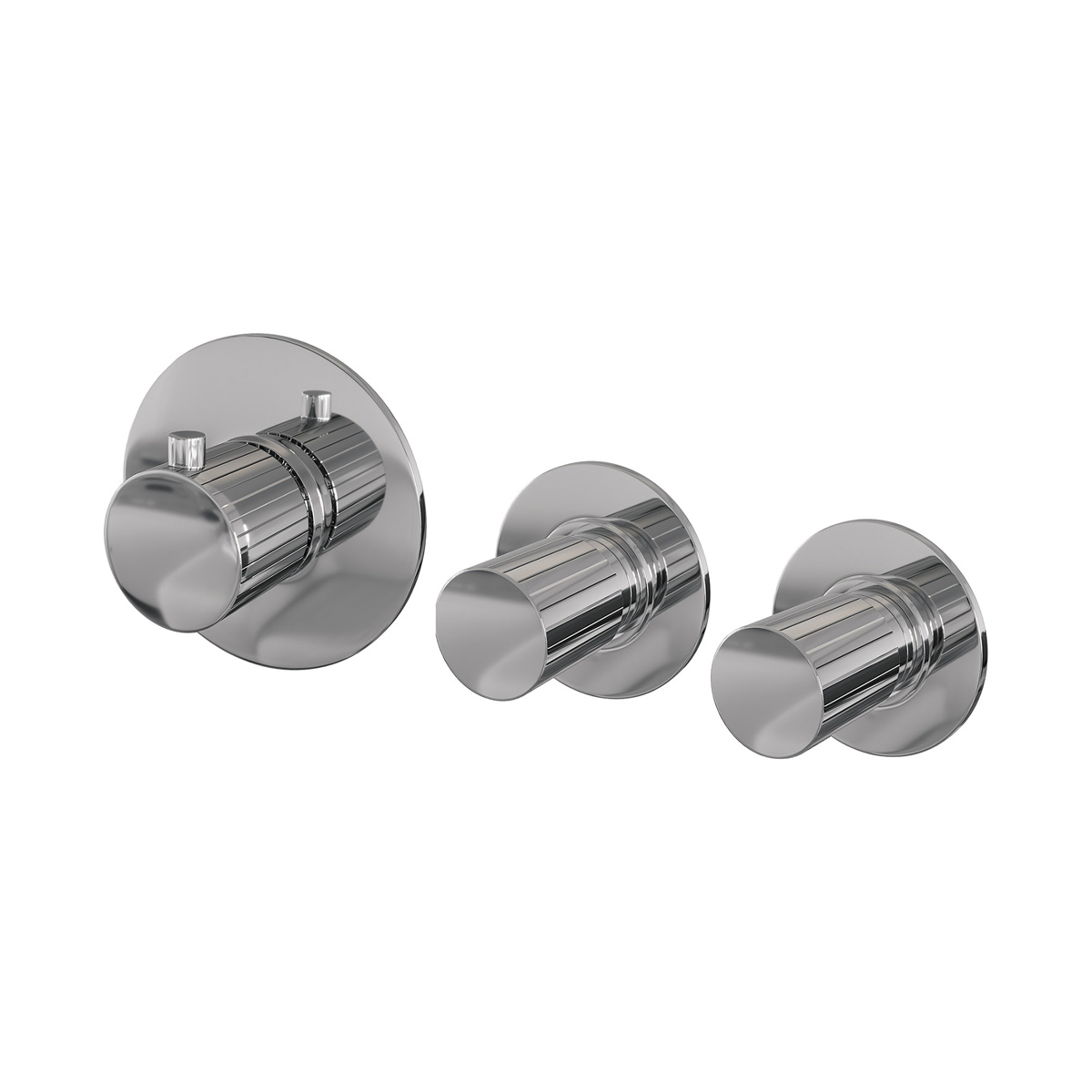 Brauer Stripe inbouw badkraan met badvulcombinatie en 3 standen handdouche chroom
