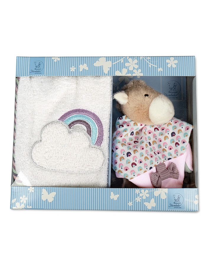 Geschenk-Set PFERD PAULINE 2-teilig in weiß/rosa