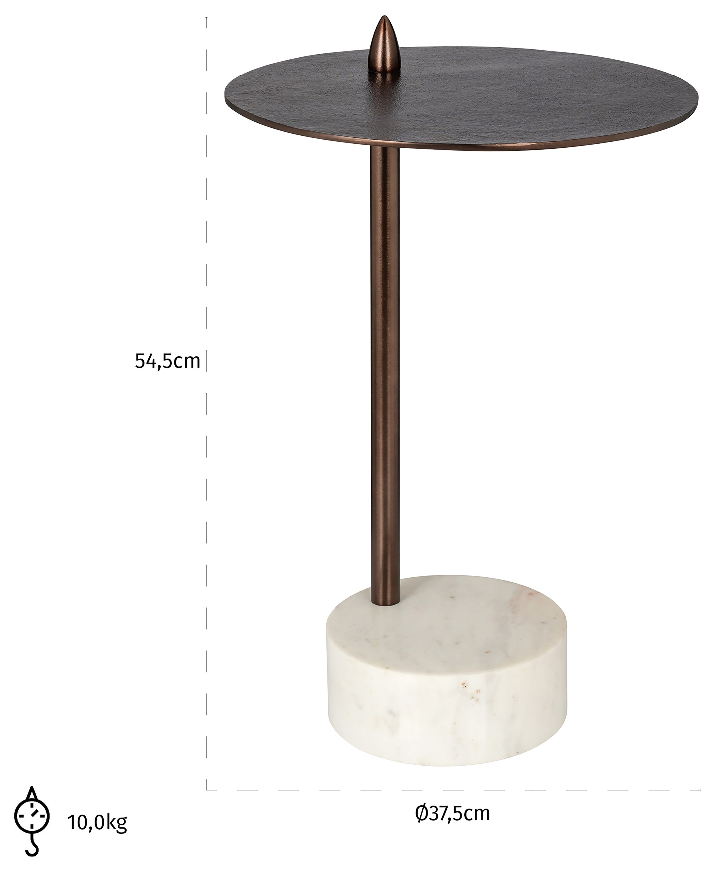 Bijzettafel 211752 Barron ⌀37.5  x H54.5 cm