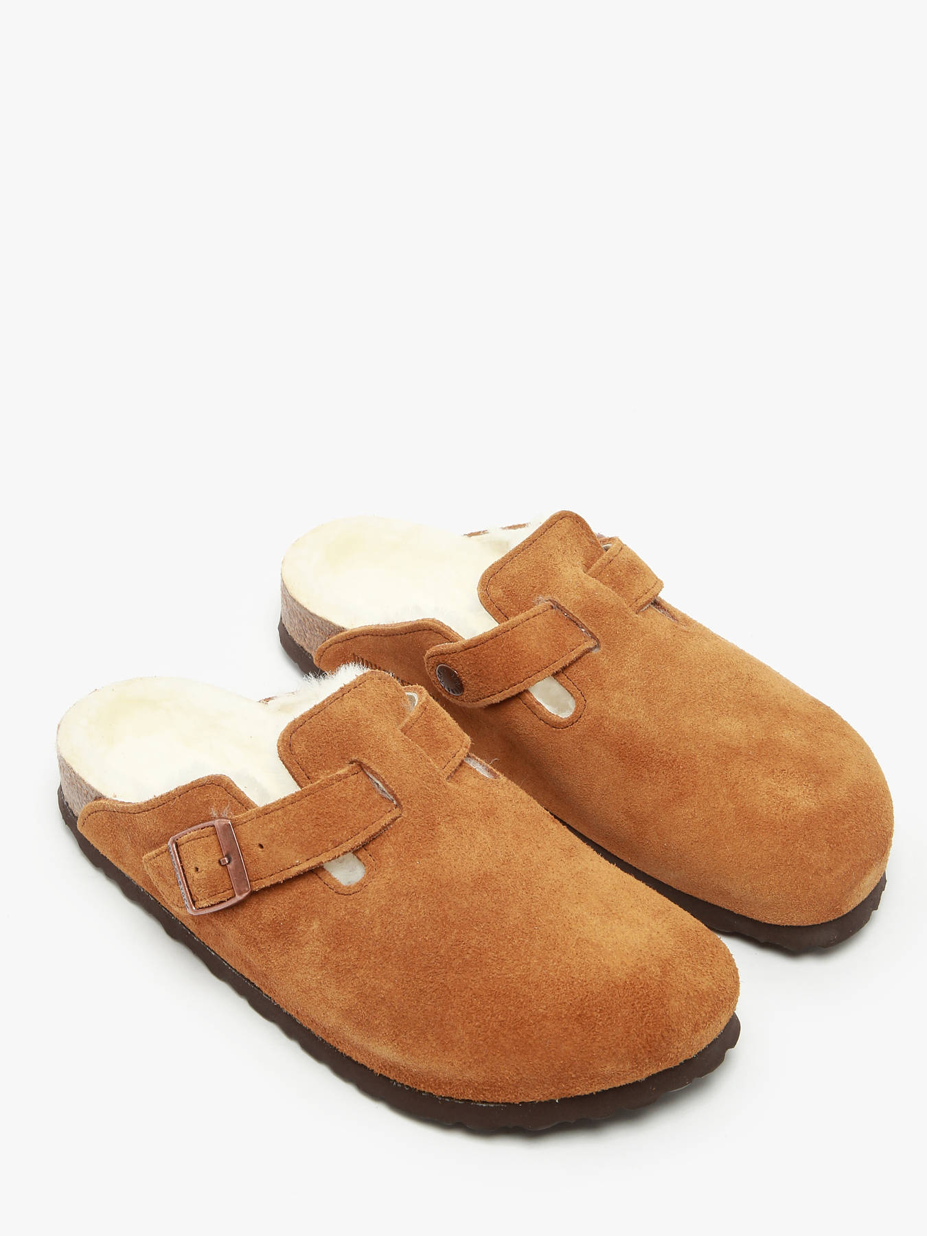 Mules Boston Shearling en cuir BIRKENSTOCK