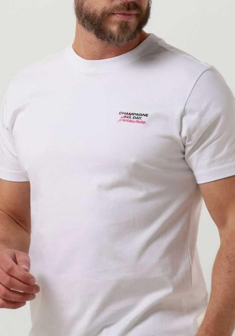 PUREWHITE witte purewhite t-shirt t-shirt with small print on chest