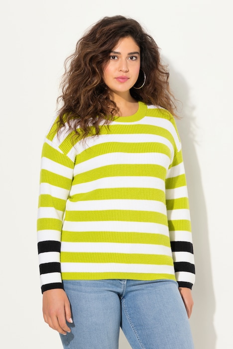 Pullover, Ringel, Rundhals, Langarm