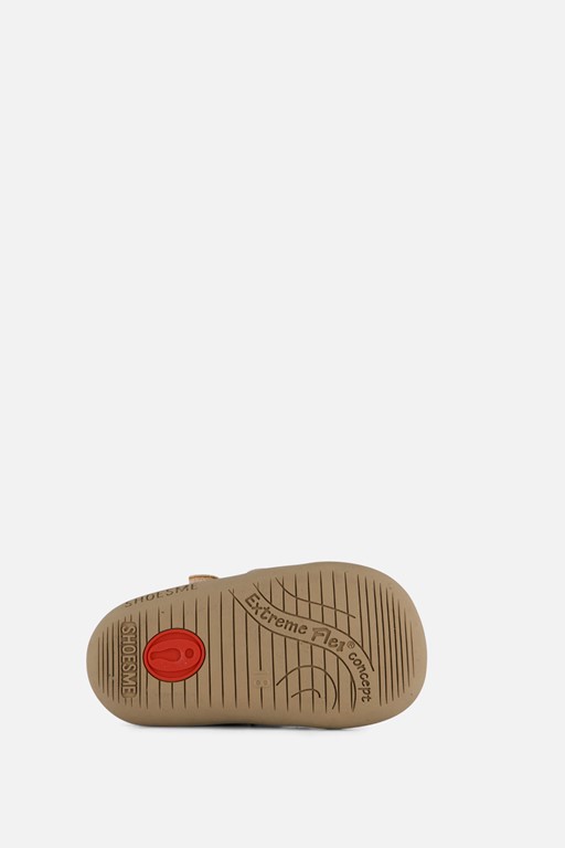 Shoesme leren lopen schoenen met velcro goud