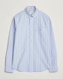 GANT Regular Fit Classic Oxford Striped Shirt Light Blue