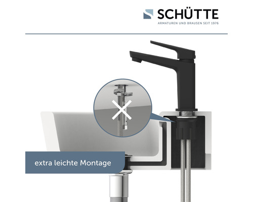 SCHÜTTE RAVEN wastafelkraan, mat zwart 34016