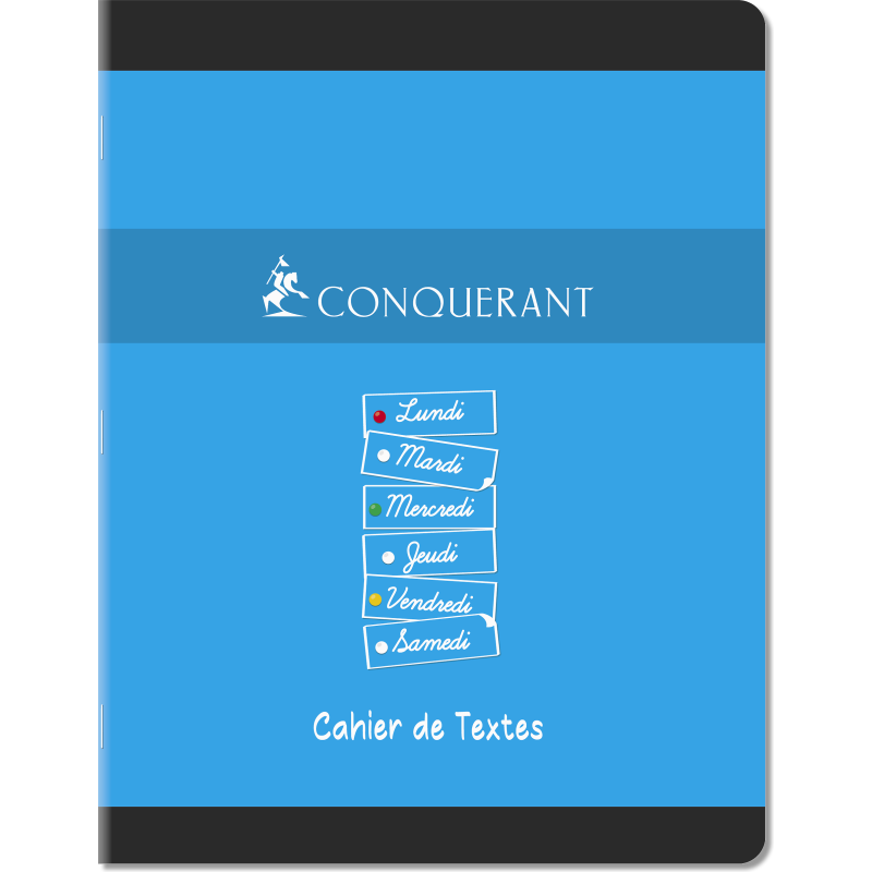 Cahier De Textes Conquerant 7 Agrafe 170X220 124P 70G Q5/5 Assorti