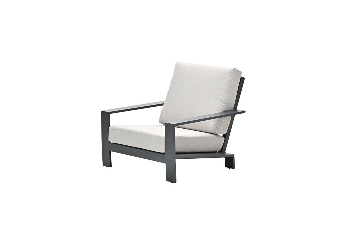 Lincoln lounge fauteuil - carbon black - desert sand