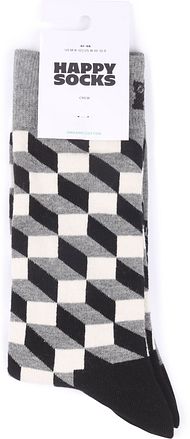 Happy Socks Sokken Blokken Zwart FIO01-9350 kopen