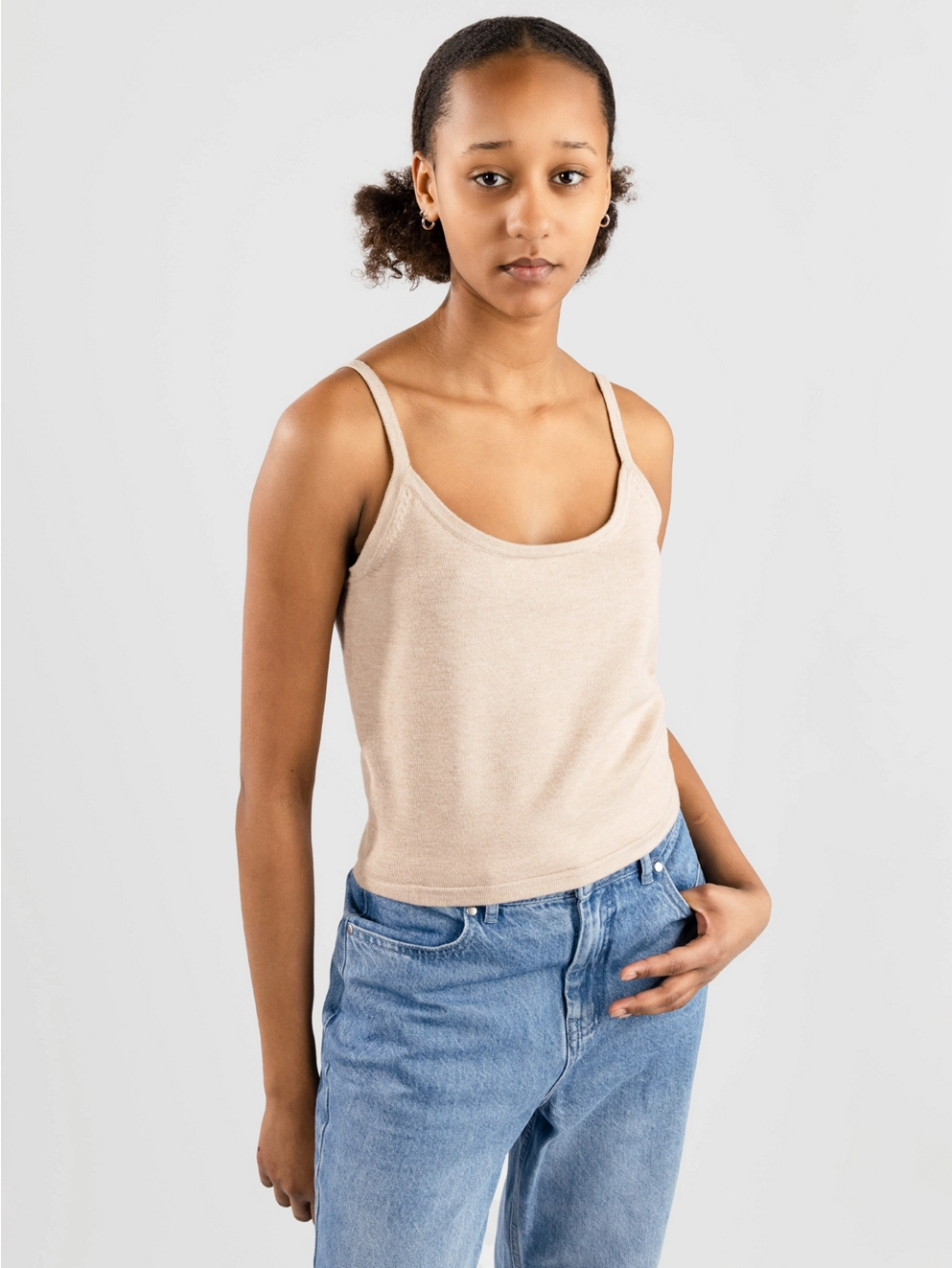 Rhythm Yumi Knit Tank Top oatmeal