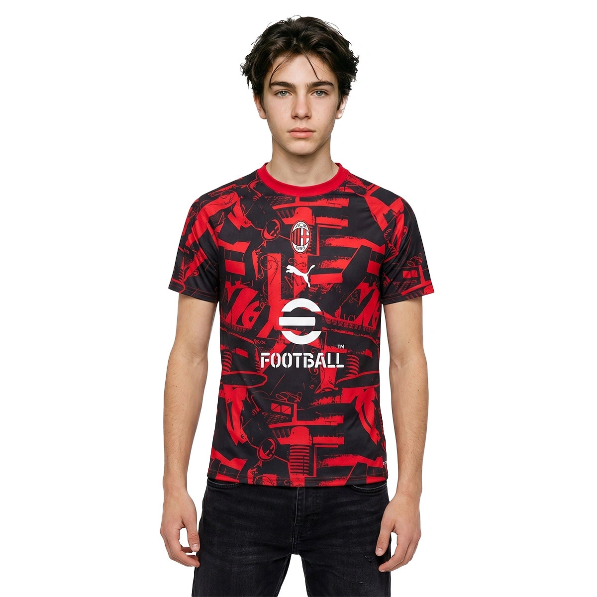 T-Shirt Puma AC Milan Pre-Match Home 2026-2027 Criança