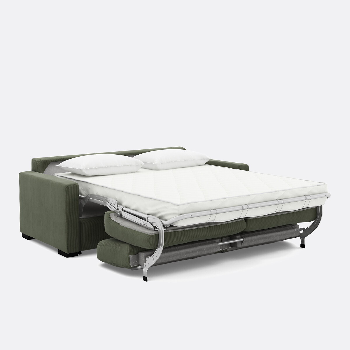 LA REDOUTE INTERIEURS<br>Sofá cama de veludo fino, espuma, Timor