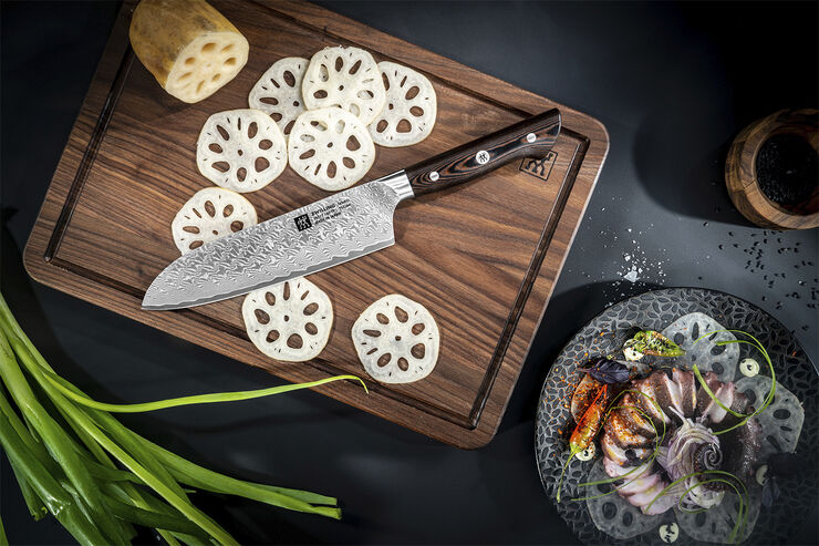 Zwilling Tanrei Santokukniv 180 Glatslebet Brun