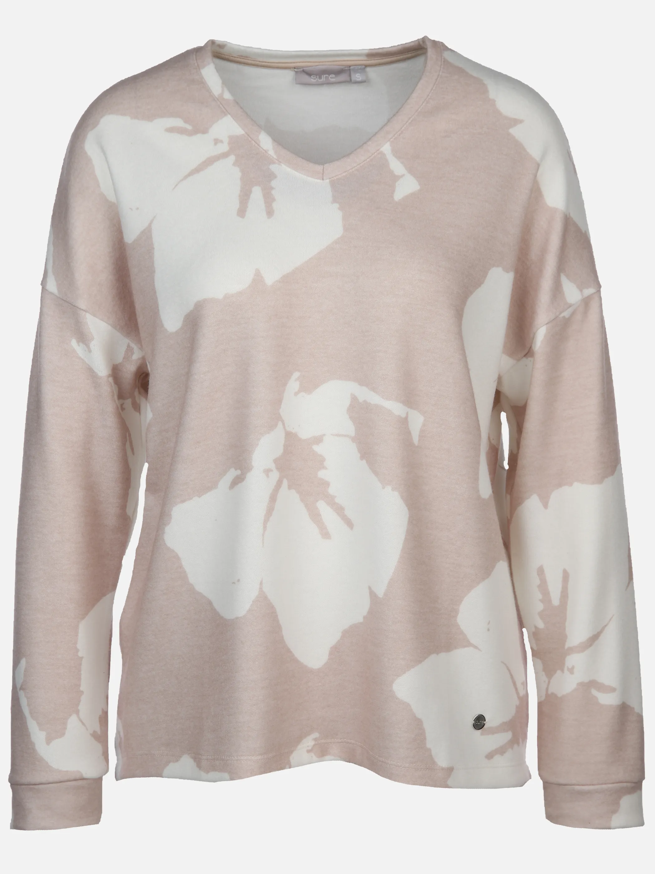 Damen Flauschshirt mit V-Ausschnitt