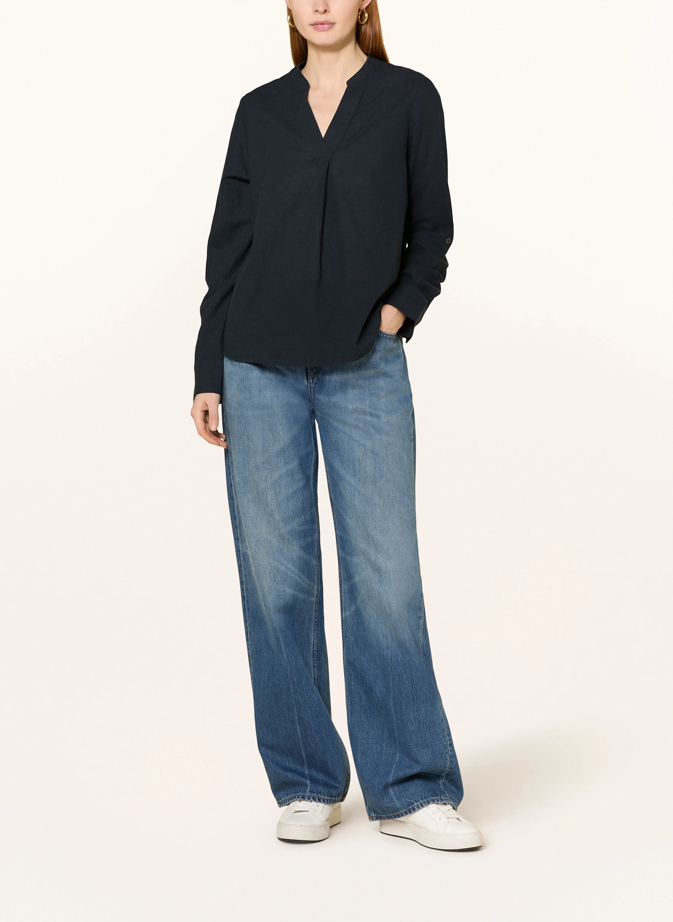 OPUS Blusenshirt FELENA mit Leinen