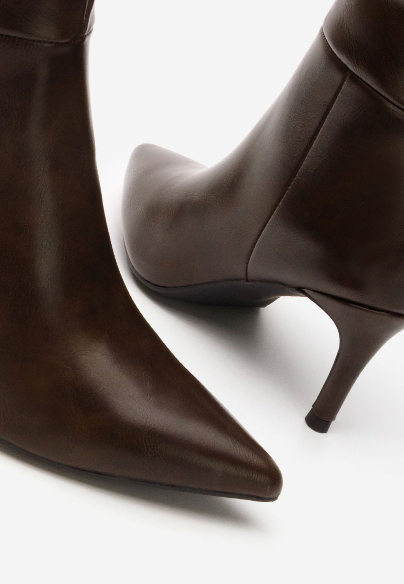 Bottes talons aiguilles brunes Zina