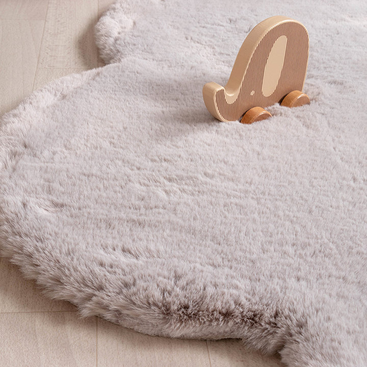 Kindervloerkleed - Huggy Wolk Grijs | Super fluffy!