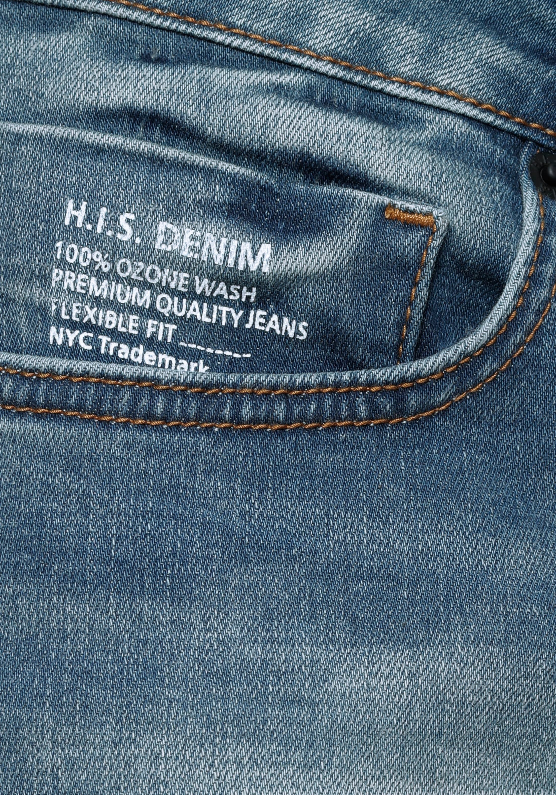 H.I.S Straight-Jeans »DIX«, gerade Beinform,  niedrige Leibhöhe,  Used-Waschung