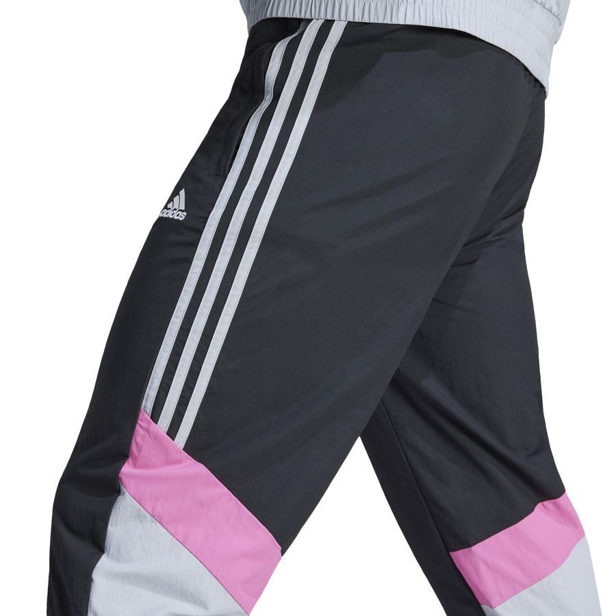 Juventus Bas de Survêtement Woven - Noir/Argent/Rose