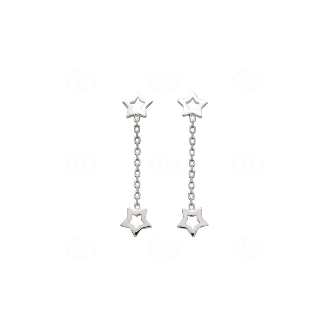 Ohrstecker mit Anhänger 925 Silber Stern
