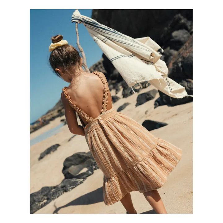 Búho Robe Texturée Rayée | Caramel