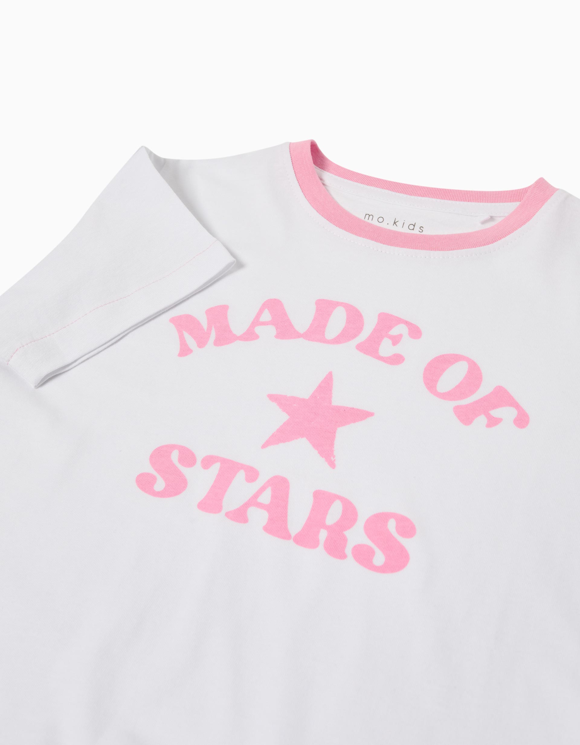 T-shirt Print, Menina, Rosa