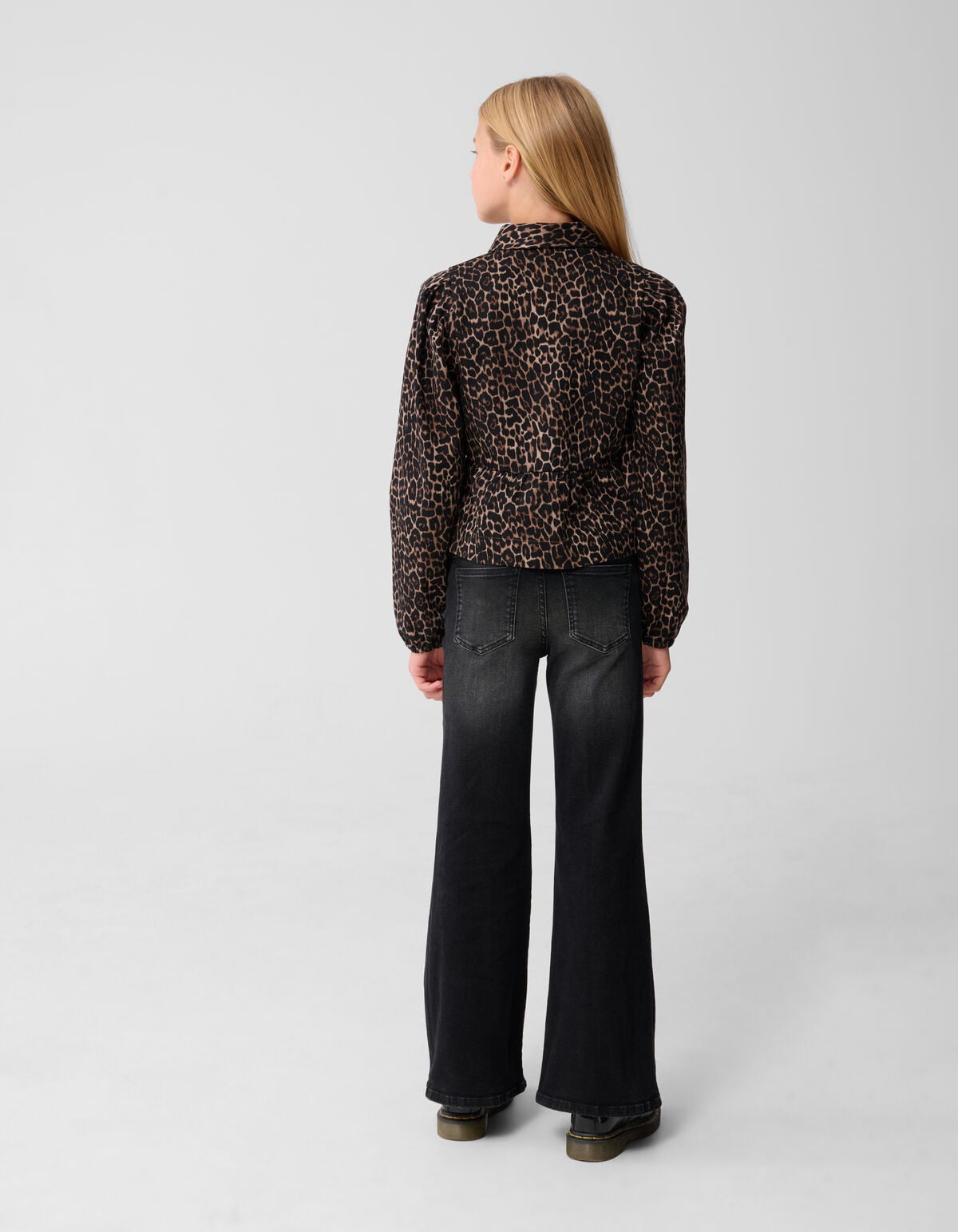 Flared Fit Jeans Zwart