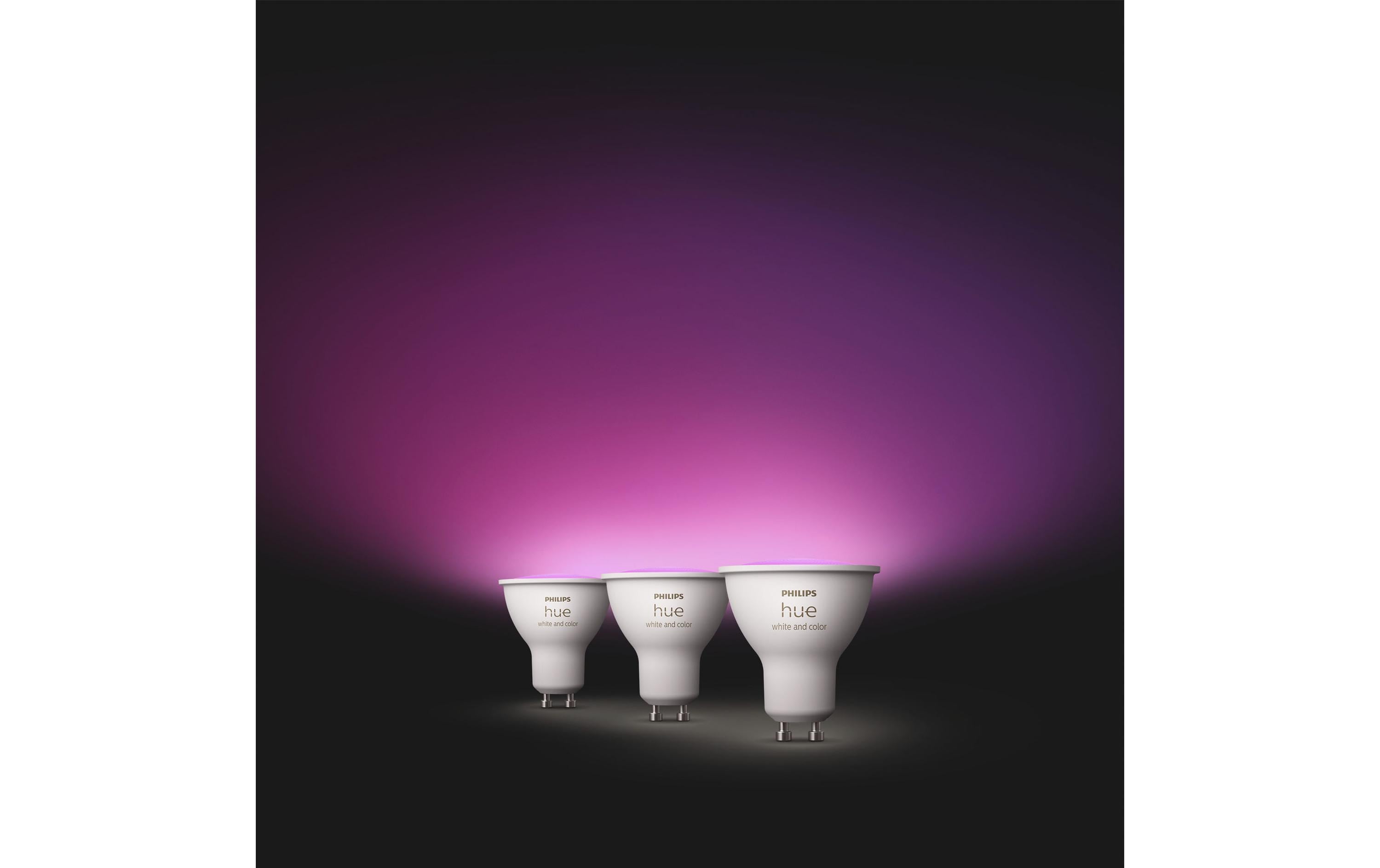 White & Color Ambiance GU10 Dreierpack 3 x 350 lm<br>Lebendige Beleuchtung für jeden Anlass