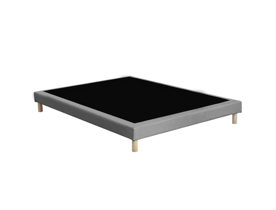 IDLITERIE - Sommier 140 x 200 Sommier tapissier à lattes fixes 140x200cm gris chiné