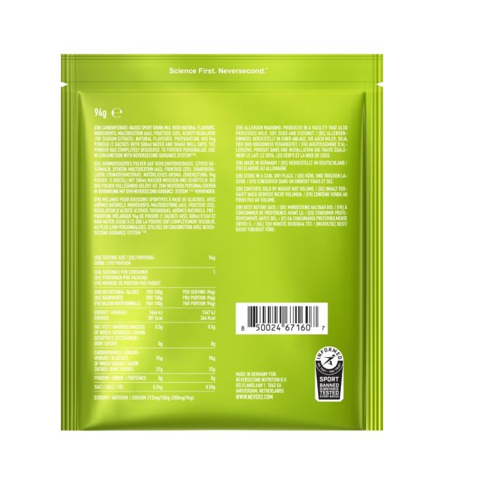 NeverSecond Unisex Energi-pulver C90 High-Carb Mix Citrus - 8 Servings Sort