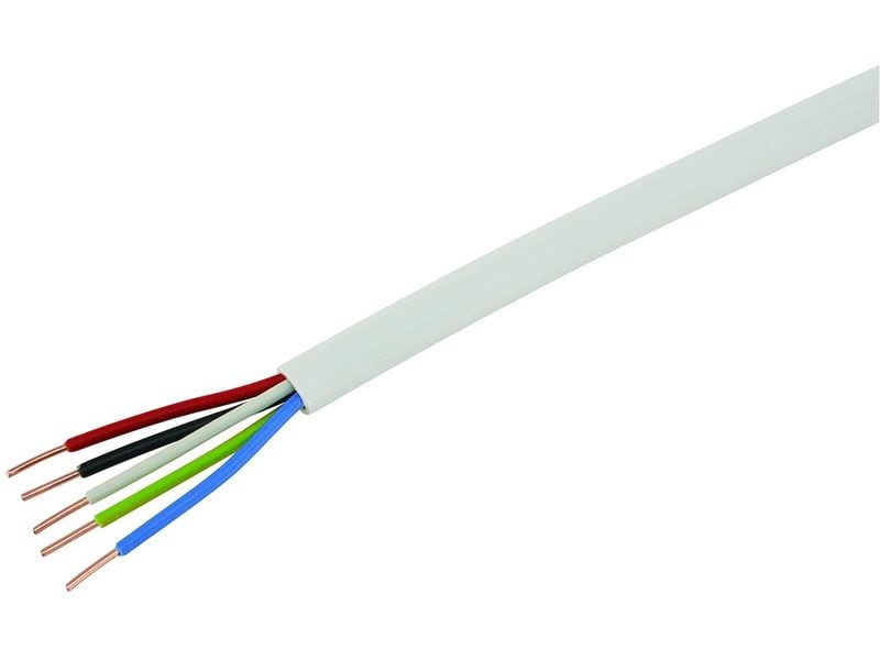 STEFFEN Installationskabel TT 5 x 1.5 mm², 25 m Weiss Installationskabel