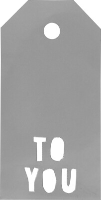 Manillamærker - To You - Str. 5X10 CM - 300 G - Sølv - 15 Stk