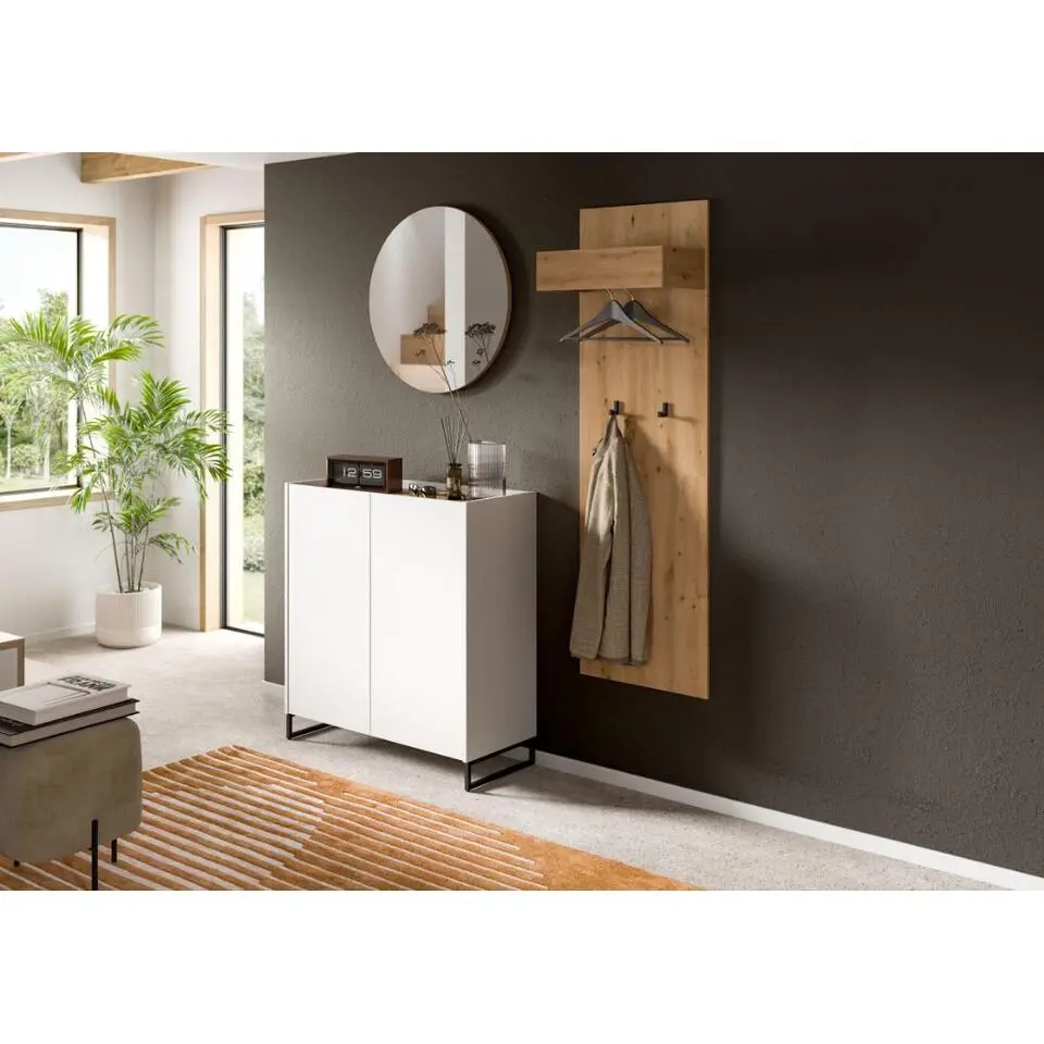 Hioshop Drive schoenenkast 2 deuren wit