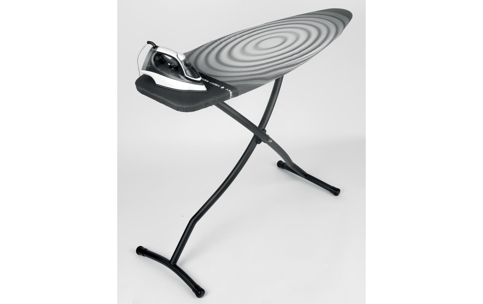 Bügeltisch mit hitzebeständiger Parkzone, Titan Oval<br>Bügelbrett D, 135 cm x 45 cm