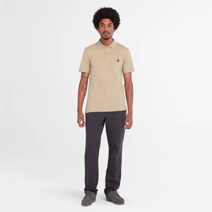 Polo stretch Merrymeeting River pour homme en beige