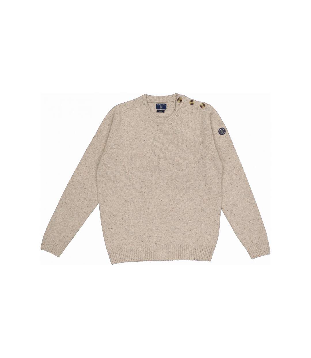 Pull tweedé boutonné
