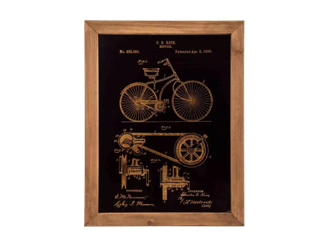 Cadre en bois avec une finition dorée