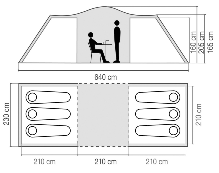 Coleman Ridgeline 6 Plus Tunnelzelt für 6 Personen