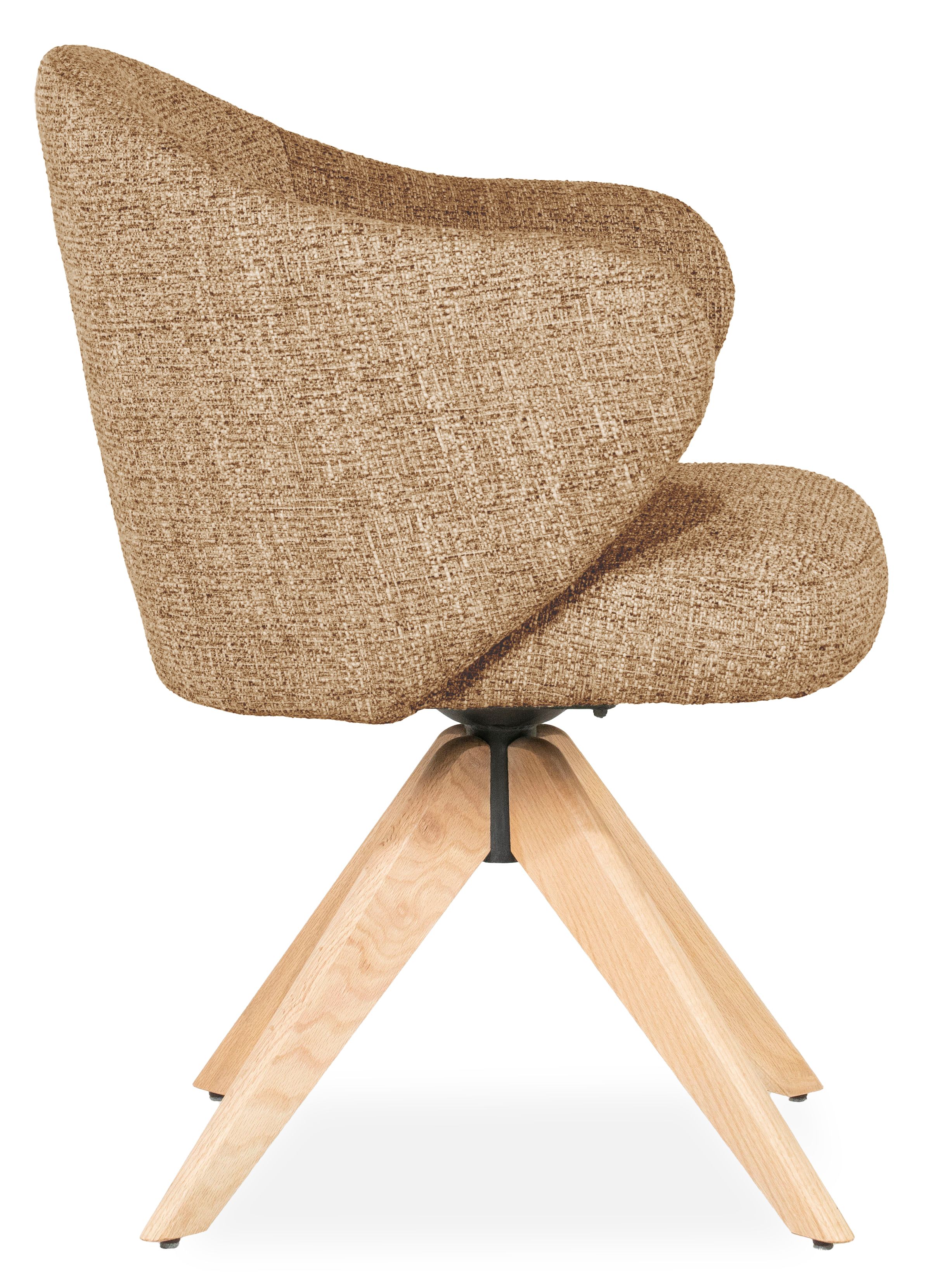 Eetkamerstoel 96347 mosterd Connor B61.5 x D60 x H81.5 cm