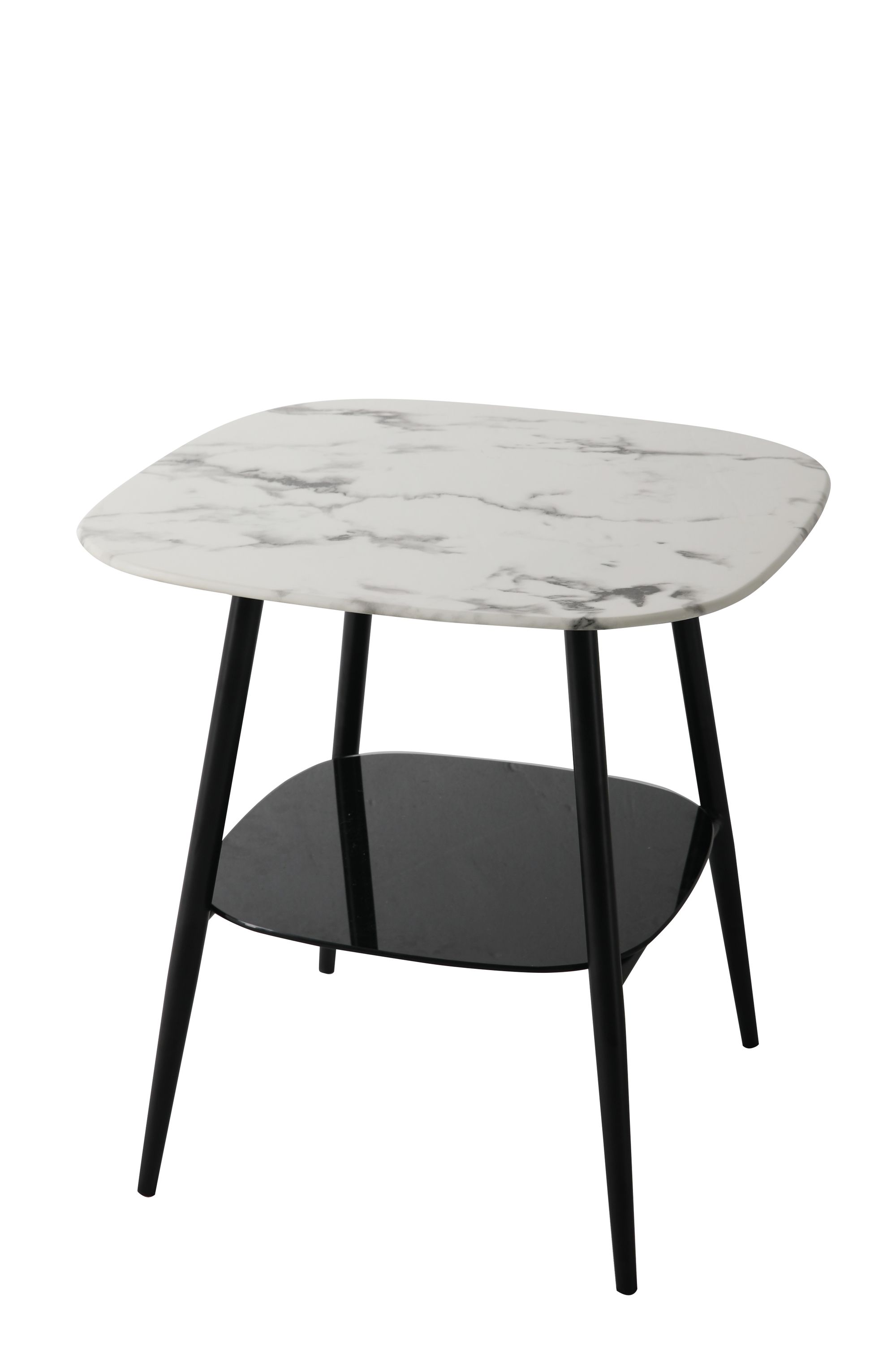 Couchtisch 55x55 Sofatisch Marmor Optik Beistelltisch Wohnzimmertisch Tisch