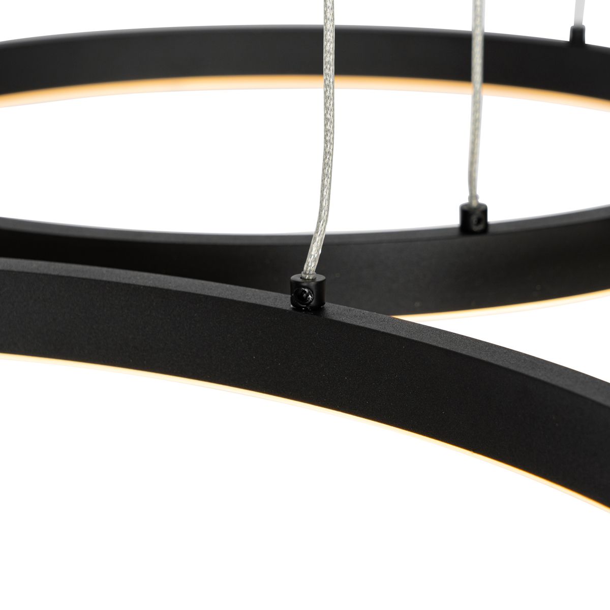 Hanglamp zwart incl. LED 3-staps dimbaar 3-lichts - Anello