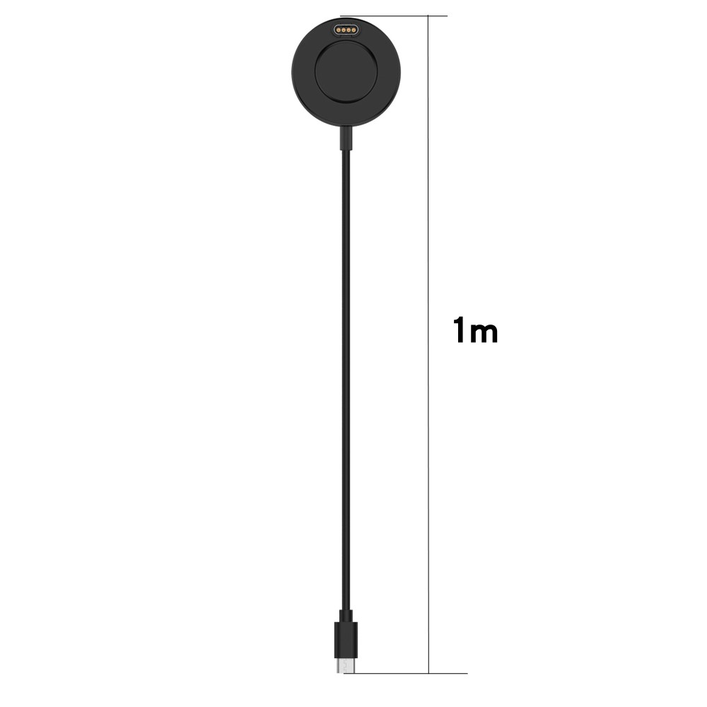 (1m) Garmin Venu USB C Ladekabel Ladegerät Runde Clip Dockingstation - Schwarz