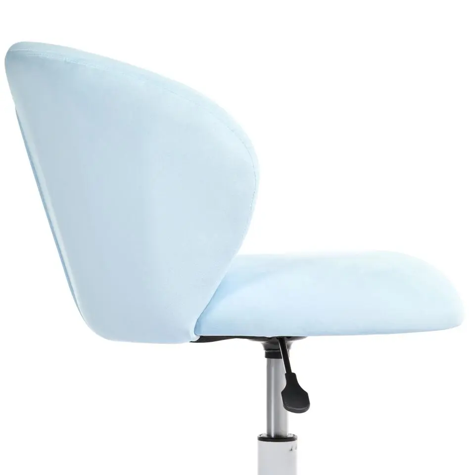 CHEERFUL - Bureaustoel - Lichtblauw - Fluweel