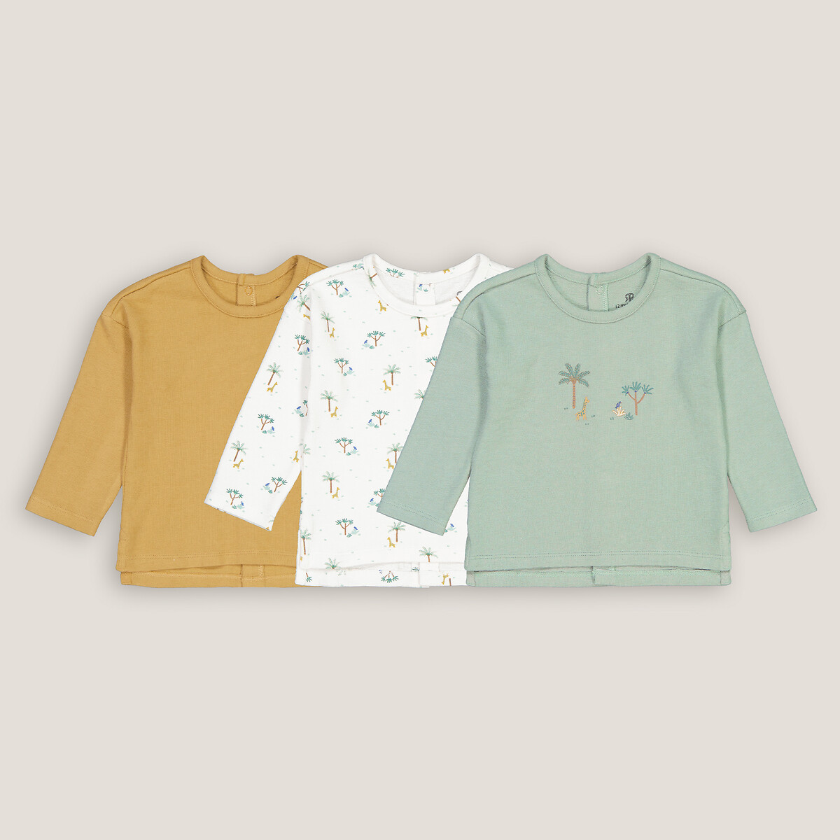 COLEÇÃO LA REDOUTE<br>Conjunto de 3 camisetas em algodão fantasia