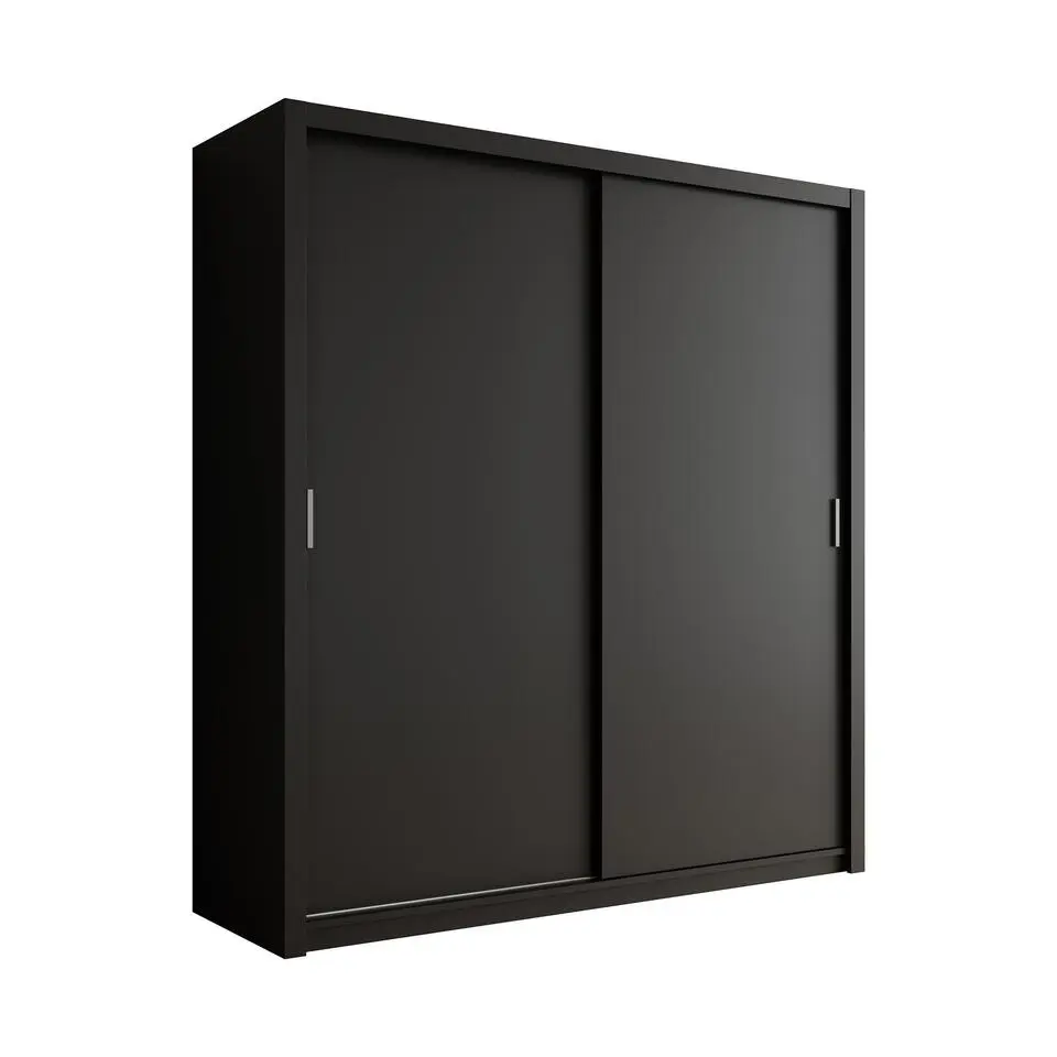 Meubella - Kledingkast Blake - Mat Zwart - 200 cm