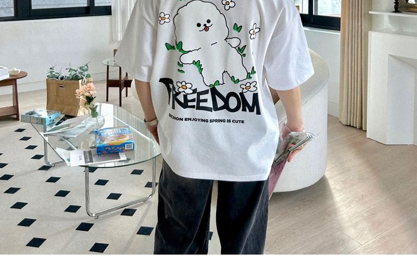 SeoulPop - T-shirt met korte mouwen en losse pasvorm