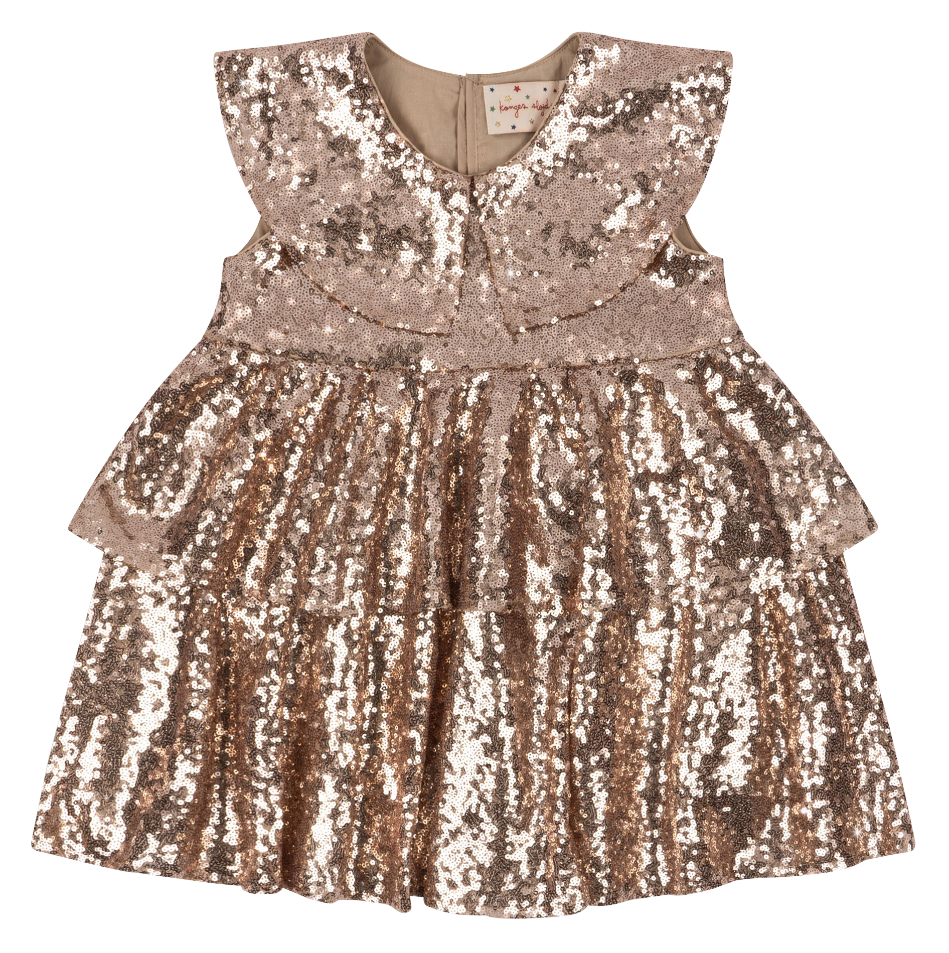 STARLA - Robe courte col rond à sequins | Rose