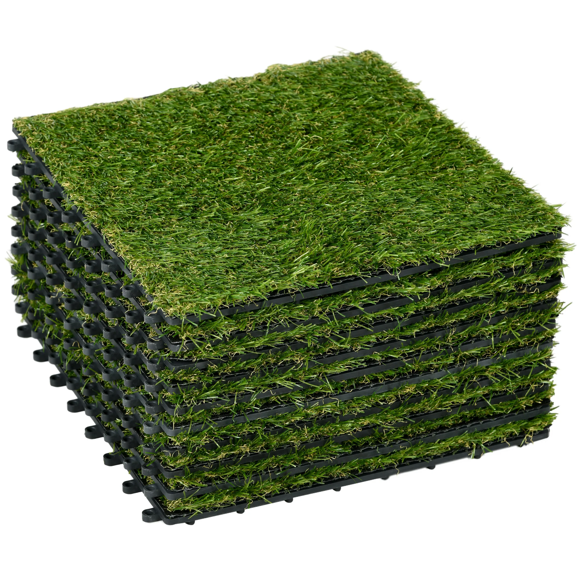Grama artificial verde-escura Outsunny