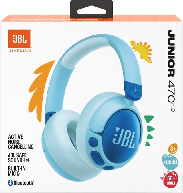 JBL Junior 470NC trådløse over-ear høretelefoner (blå)